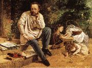Gustave Courbet Pierre-joseph Prud'hon and His Children Sweden oil painting artist